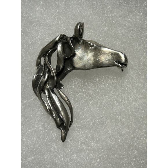 Beautiful Vtg Sterling Silver Silpada Horse Head Pin/Pendant. Measures 2” - Picture 1 of 2